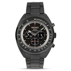 Seiko SSC623P1 Chronograph Solar Tachymeter Black Dial 45mm Stainless Steel Men's Watch