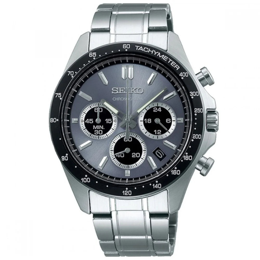 Seiko Spirit Chronograph SBTR027 Gray Dial 39.8mm Stainless Steel Men's Watch