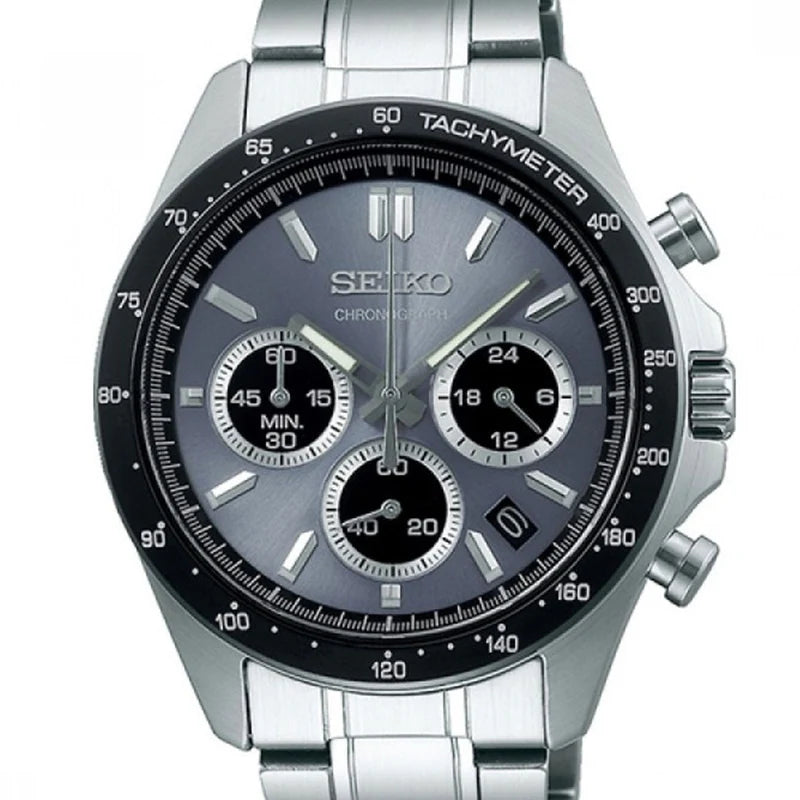 Seiko Spirit Chronograph SBTR027 Gray Dial 39.8mm Stainless Steel Men's Watch