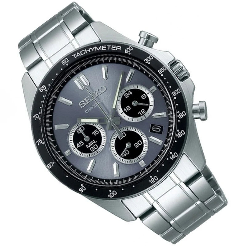 Seiko Spirit Chronograph SBTR027 Gray Dial 39.8mm Stainless Steel Men's Watch