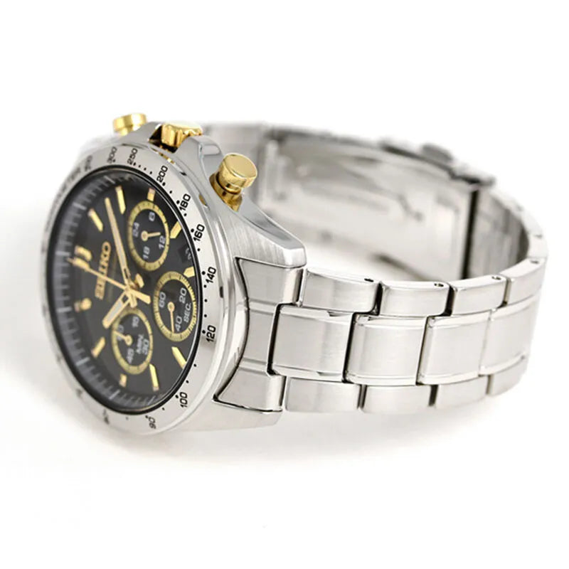 Seiko Spirit SBTR015 Chronograph Black Dial Stainless Steel Men's Watch