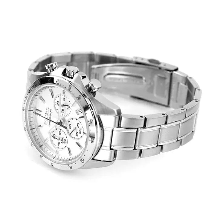 Seiko Spirit SBTR009 Chronograph Silver Dial Stainless Steel Men's Watch