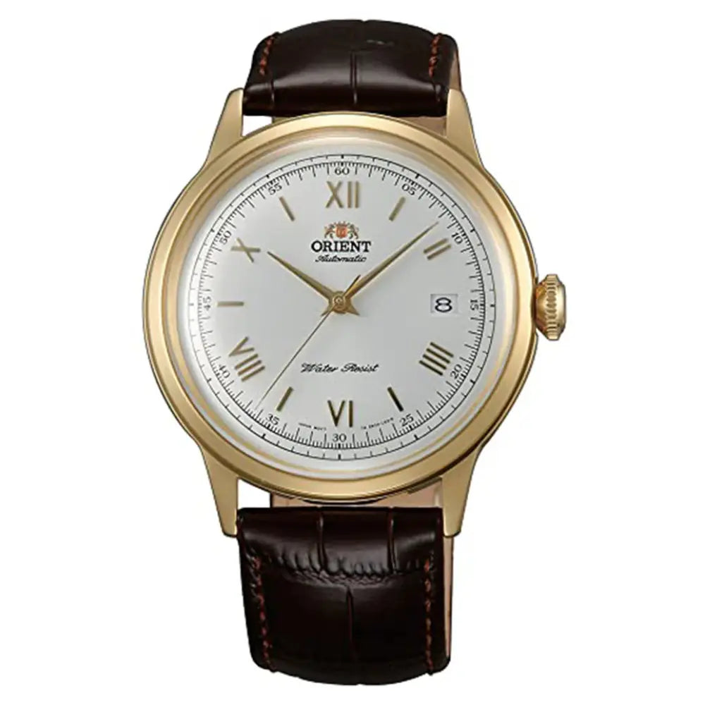 Orient Bambino Version 2 Automatic TAC00007W0 White Dial Leather Strap Men's Watch