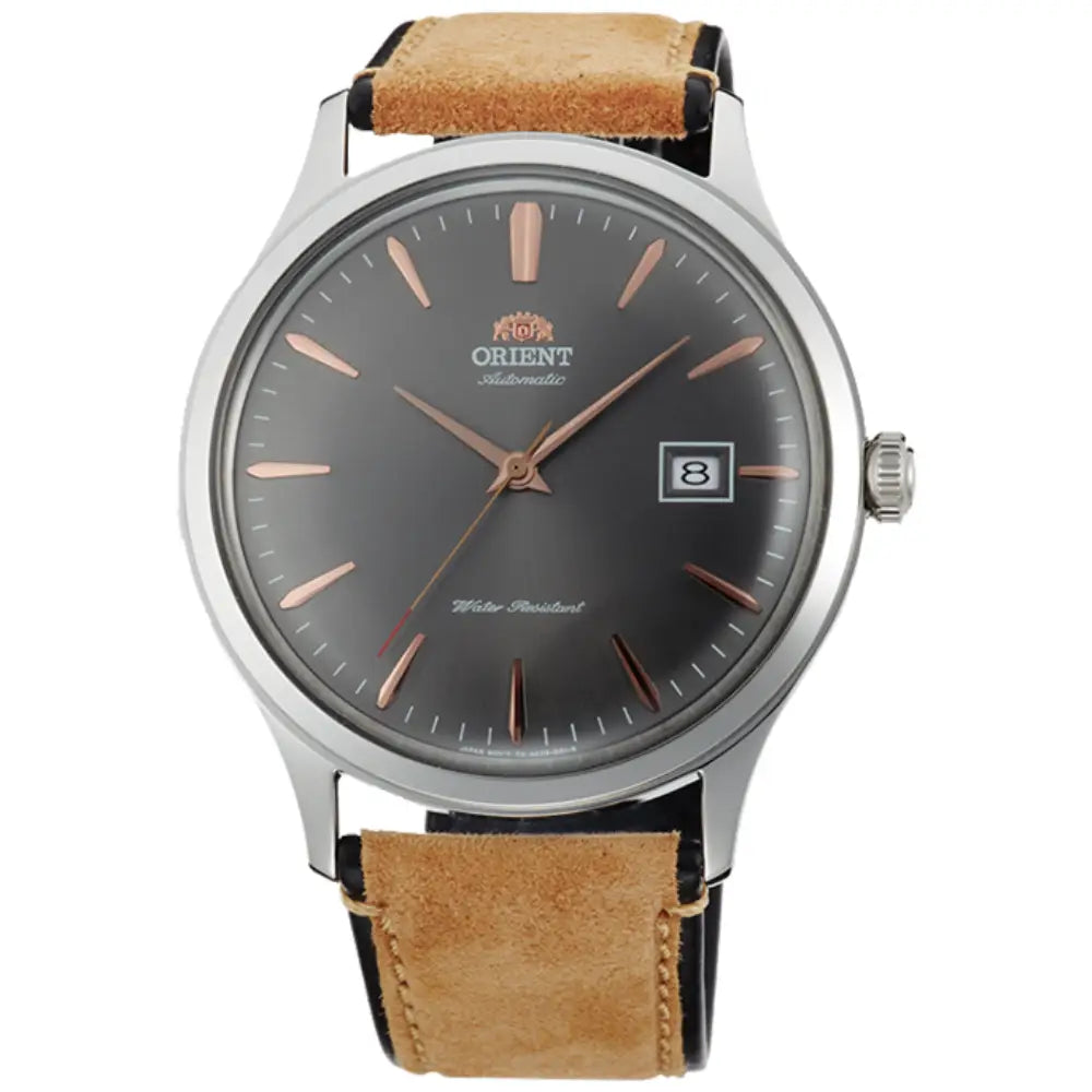 Orient Bambino Version 2 Automatic TAC08003A0 White Dial Leather Strap Men's Watch