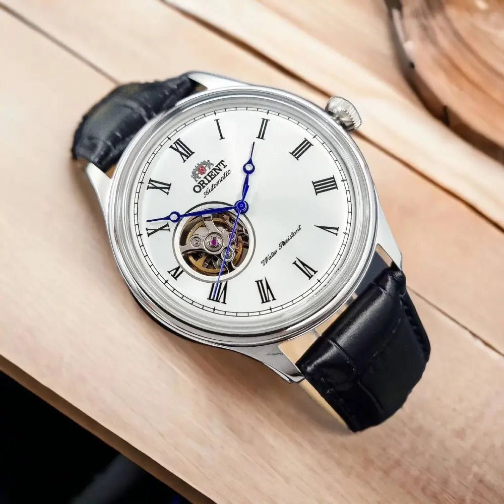 Orient Bambino Version 2 Automatic TAG00003W0 White Dial Leather Strap Men's Watch