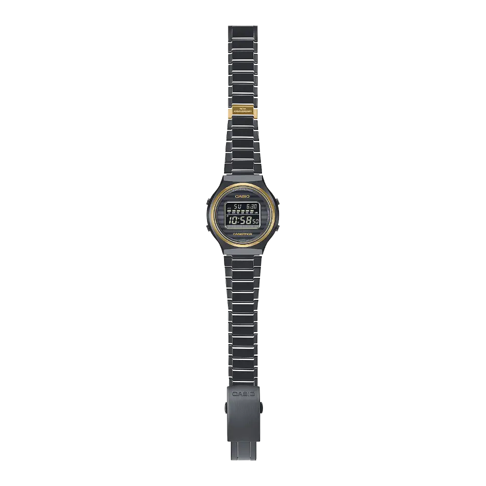 Casiotron Casio 50th Anniversary TRN-50ZE-1ADR Black Dial Stainless Steel Men's Watch