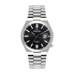 Tristar NJ31BMSSM02 Automatic Black Dial Stainless Steel Men's Watch