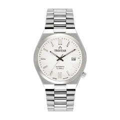 Tristar NJ31WMSSM02 Automatic White Dial Stainless Steel Men's Watch