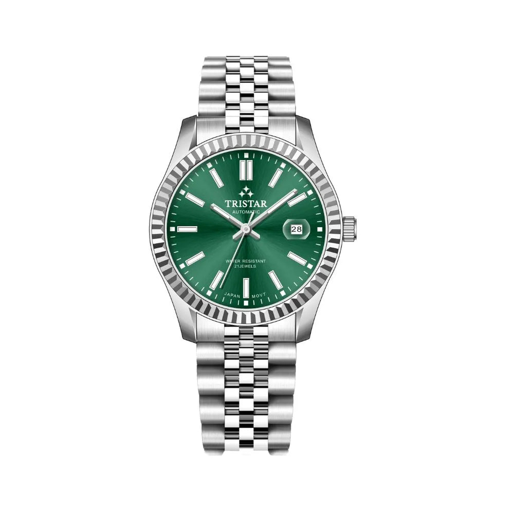 Tristar RD-Series Automatic Green Dial 40mm Stainless Steel Men's Watch - RD31GMSSM02