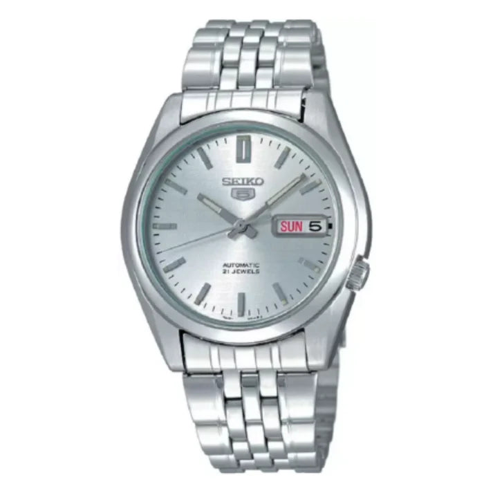 Seiko 5 Series  SNK355K1 Silver Dial Stainless Steel Men's Watch