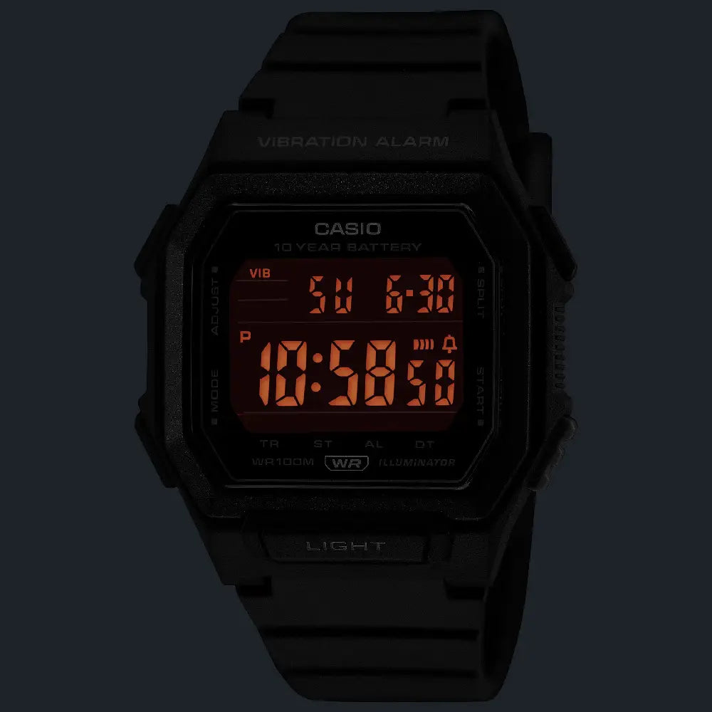 Casio Collection Digital Heavy Duty W-738H-1B Digital Dial Resin Strap Men's Watch