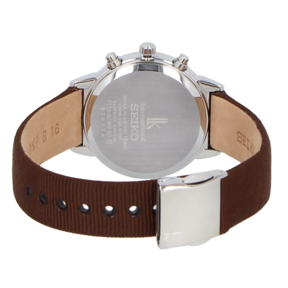 Seiko SRWZ68P1 Lukia Rare Sapphire Crystal Rose Gold Dial Leather Ladies Watch