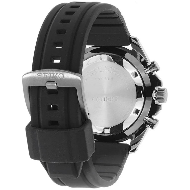 Seiko SSB349P1 Conceptual Chronograph Quartz Black Dial Rubber Strap Men's Watch