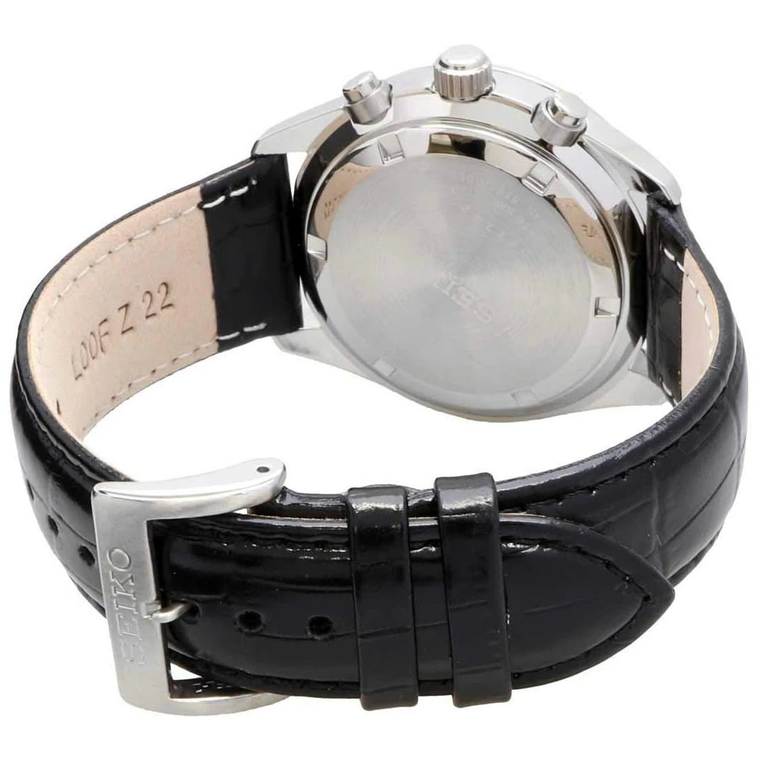 Seiko SSB383P1 Chronograph Creme Dial Leather Strap Men's Watch
