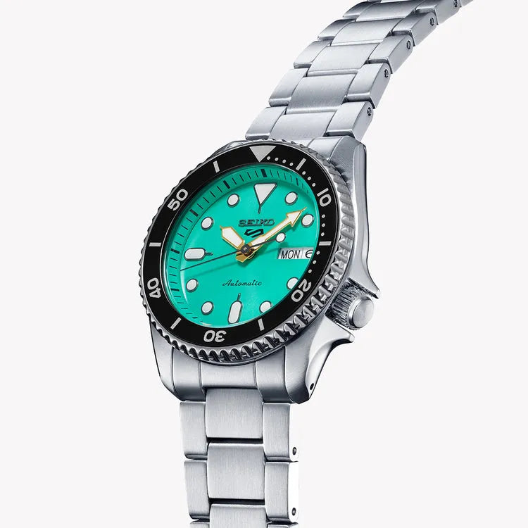 Seiko 5 SRPK33K1 Sports Automatic Rare Tiffany Blue Dial Stainless Steel Men's Watch