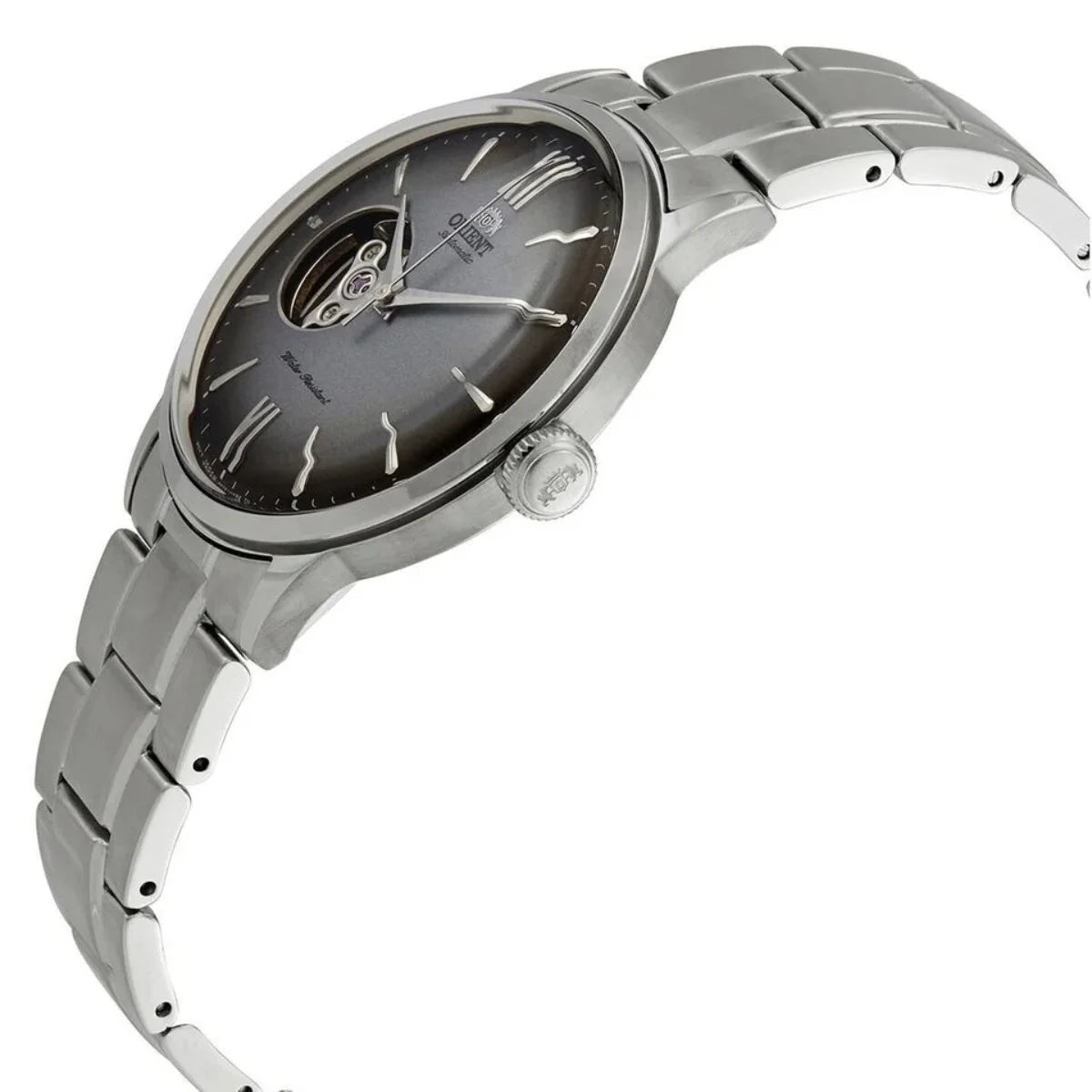 Orient Bambino RA-AG0029 Automatic Open Heart Grey Dial Leather Strap Men's Watch