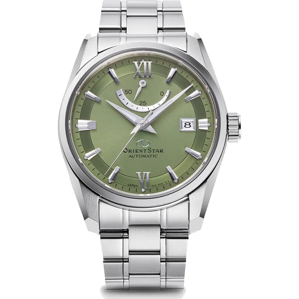 Orient Star RE-AU0107E00B Sports Automatic Diver Power Reserve Date Function Green Dial Stainless Steel Men's Watch