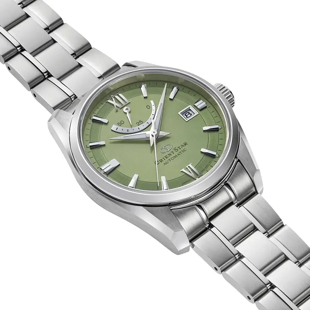 Orient Star RE-AU0107E00B Sports Automatic Diver Power Reserve Date Function Green Dial Stainless Steel Men's Watch