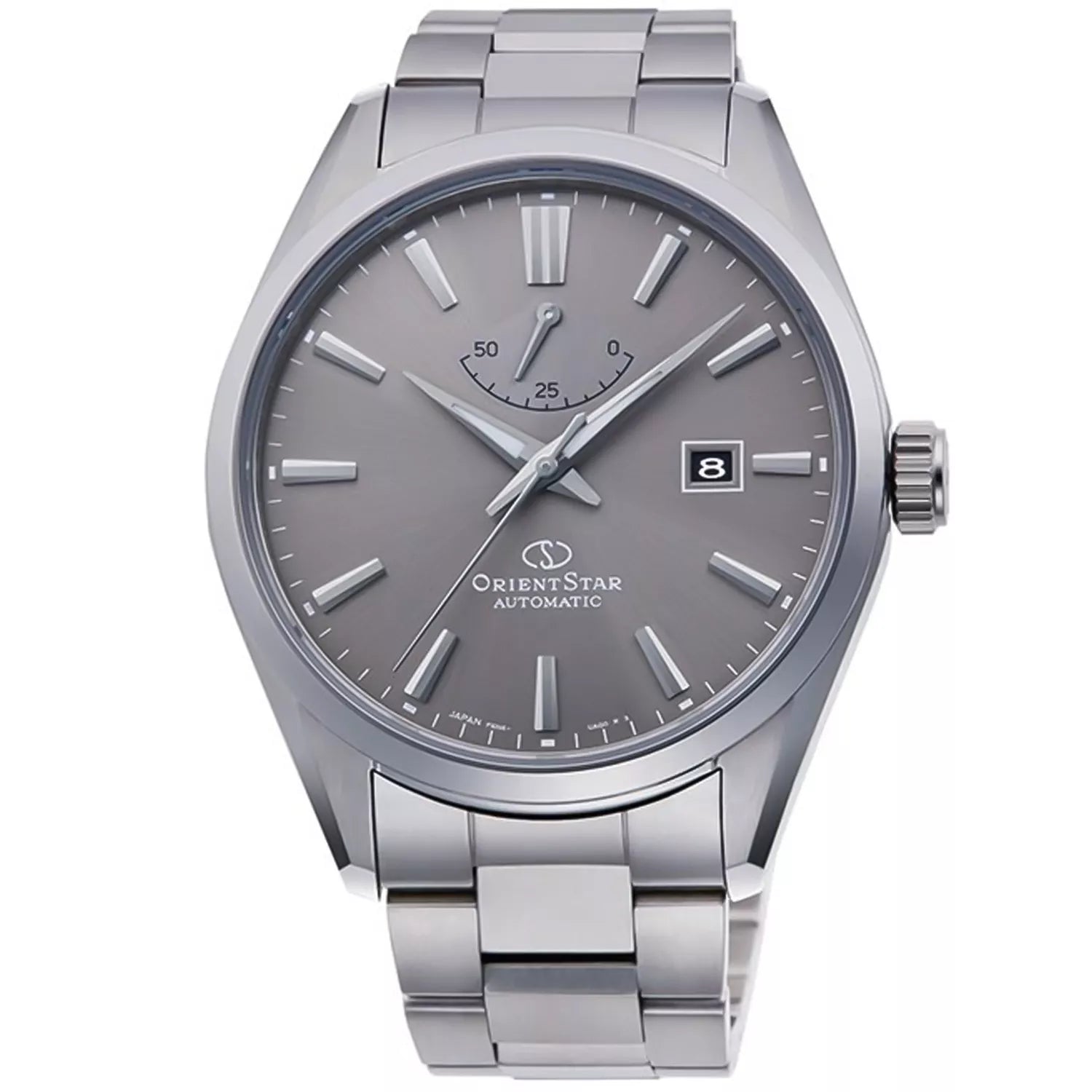 Orient Star RE-AU0404 Contemporary Automatic Power Reserve Date Function Grey Dial Stainless Steel Men's Watch