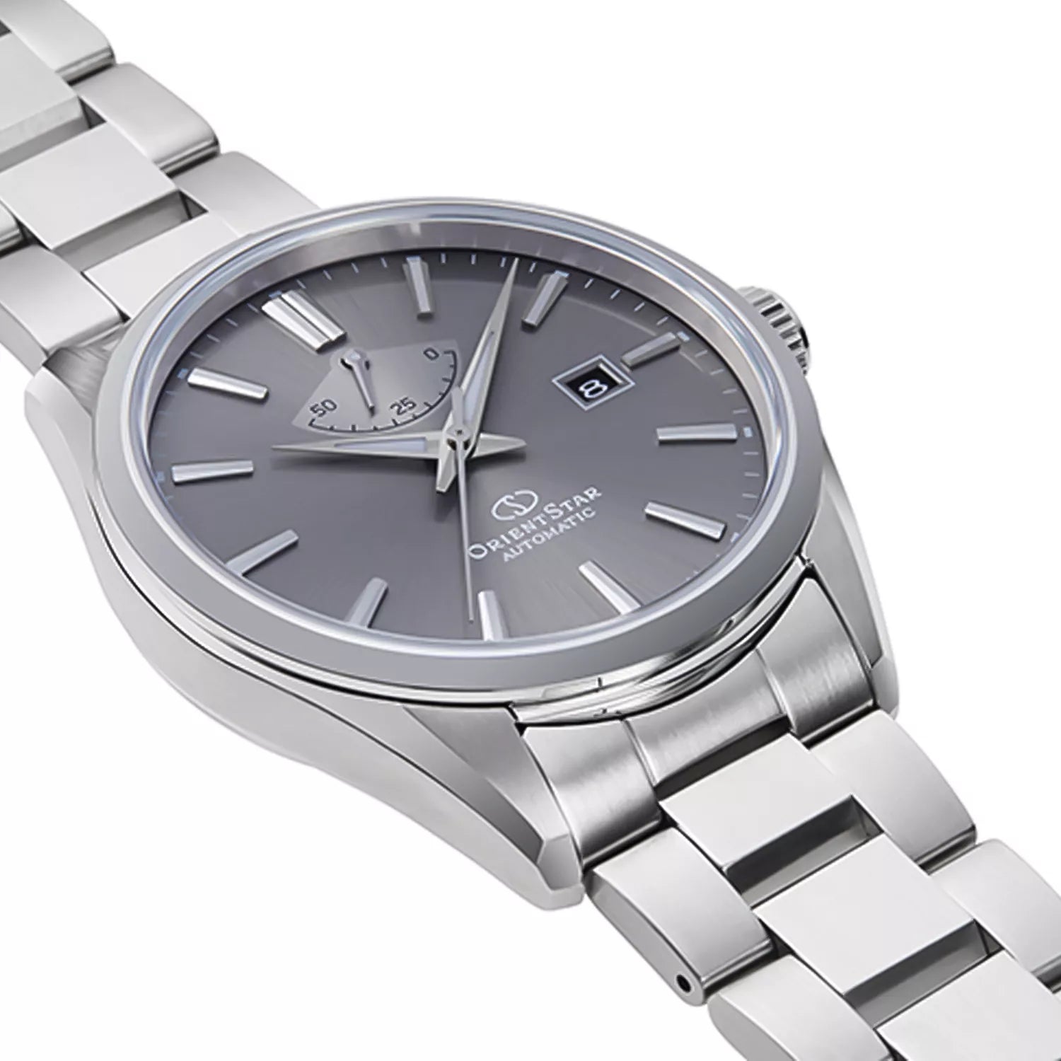 Orient Star RE-AU0404 Contemporary Automatic Power Reserve Date Function Grey Dial Stainless Steel Men's Watch