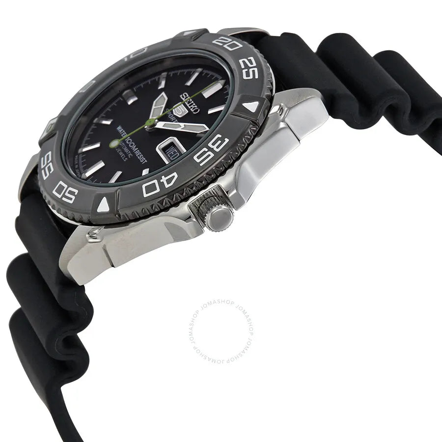 Seiko 5 Sports Series-SNZB23J2 Black Dial Automatic Rubber Men's Watch