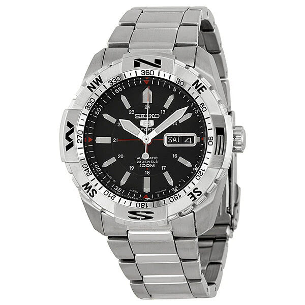 Seiko 5 Sports SNZJ05J1 Automatic Black Dial Stainless Steel Men's Watch