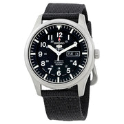 Seiko 5 Sports SNZG15J1 Automatic Field Watch Black Dial 42mm Nylon Strap Men's Watch