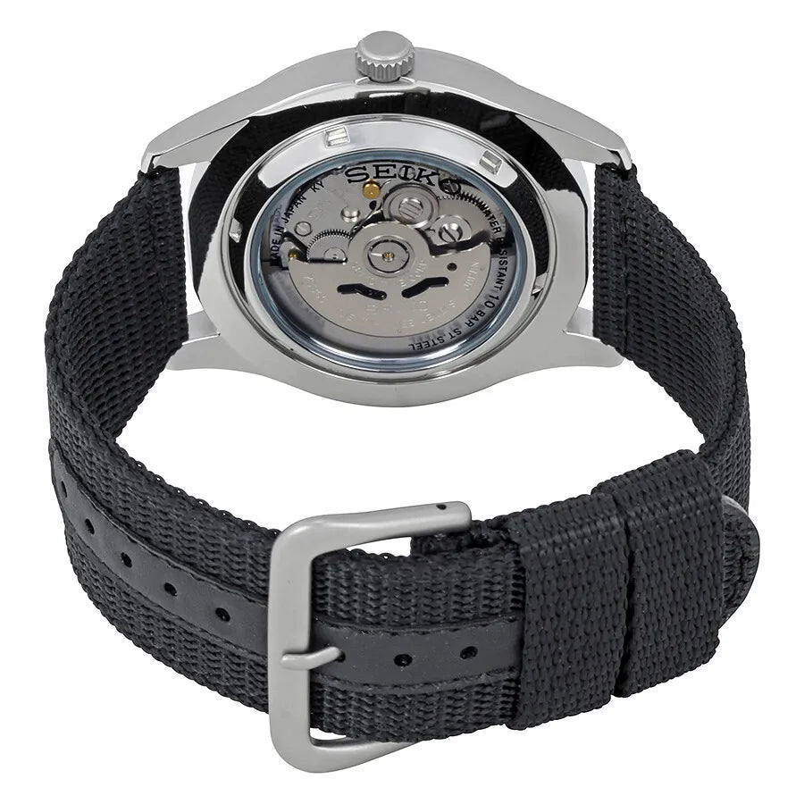 Seiko 5 Sports SNZG15J1 Automatic Field Watch Black Dial Nylon Strap Men's Watch
