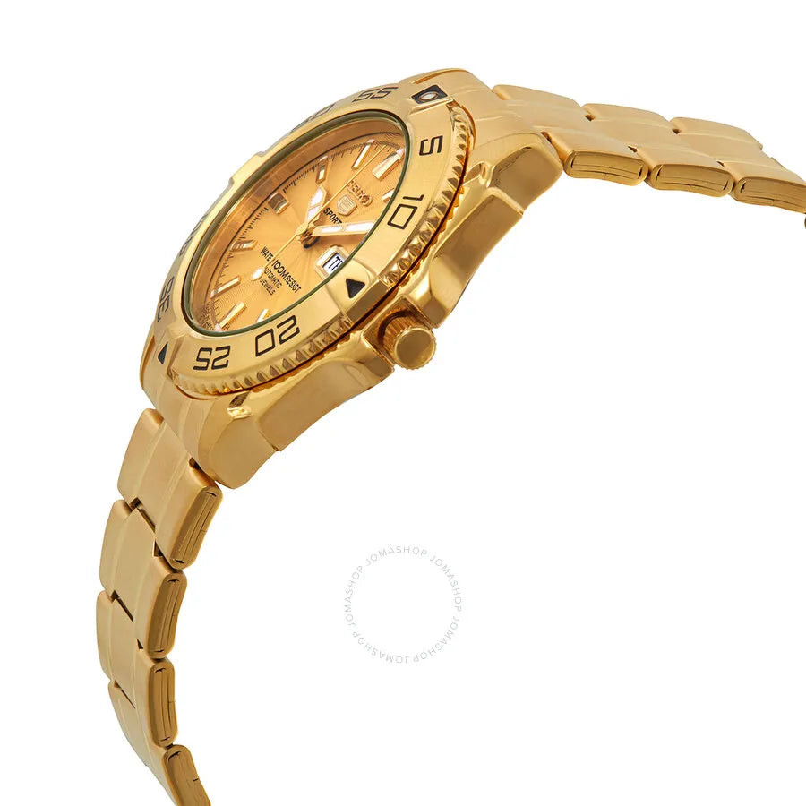 Seiko 5 Sports Series SNZB26J1 Automatic Gold Dial Stainless Steel Men's Watch