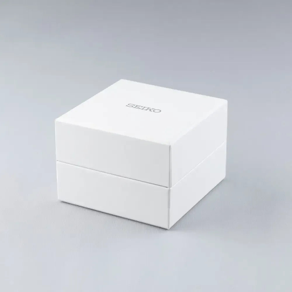 Seiko Essentials SWR054P1 (Seiko Tank) Gold-Tone Rectangular White Dial 18.9mm Leather Strap Women's Watch