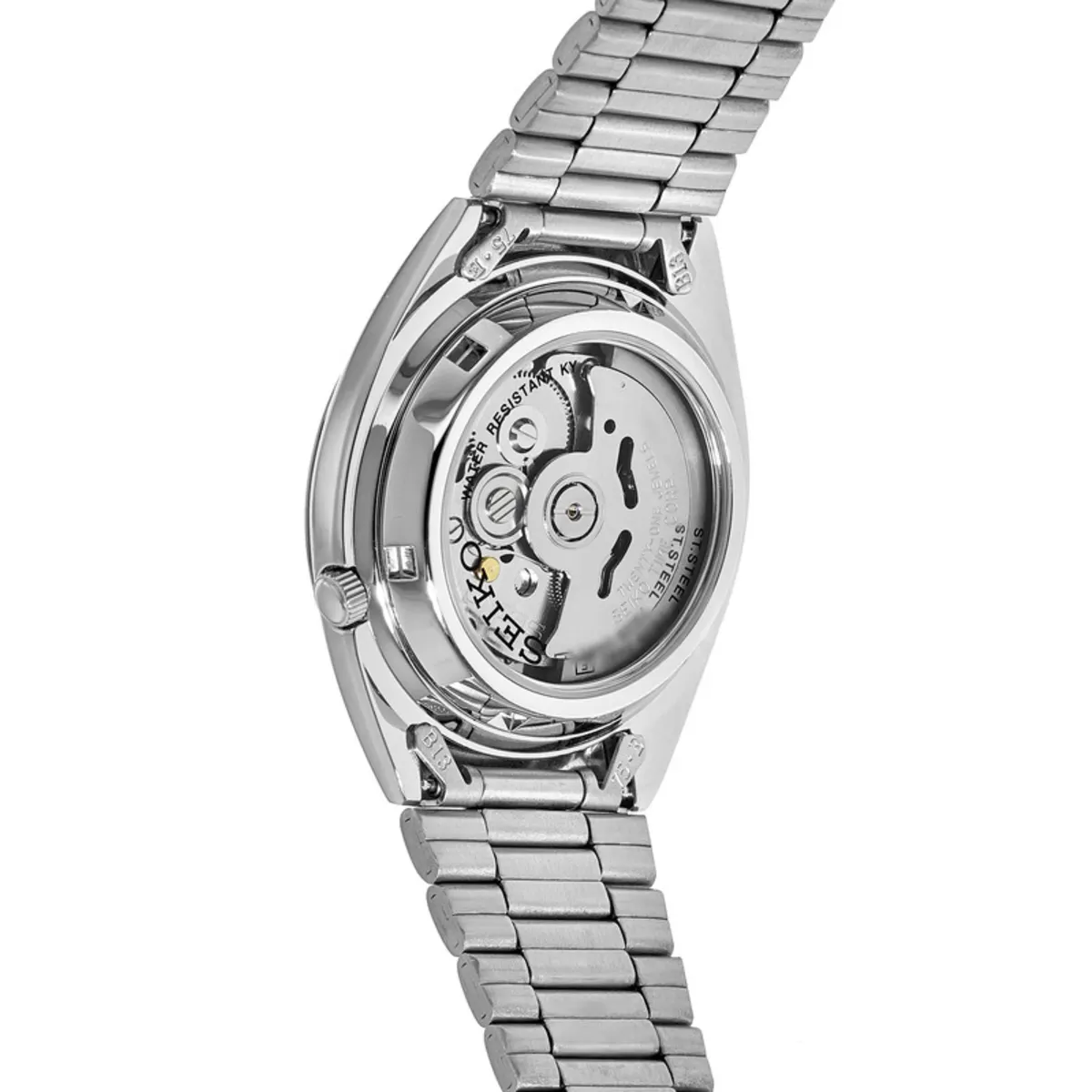Seiko Series 5 SNXF05K1  Automatic White Grid Dial Stainless Steel Men's Watch