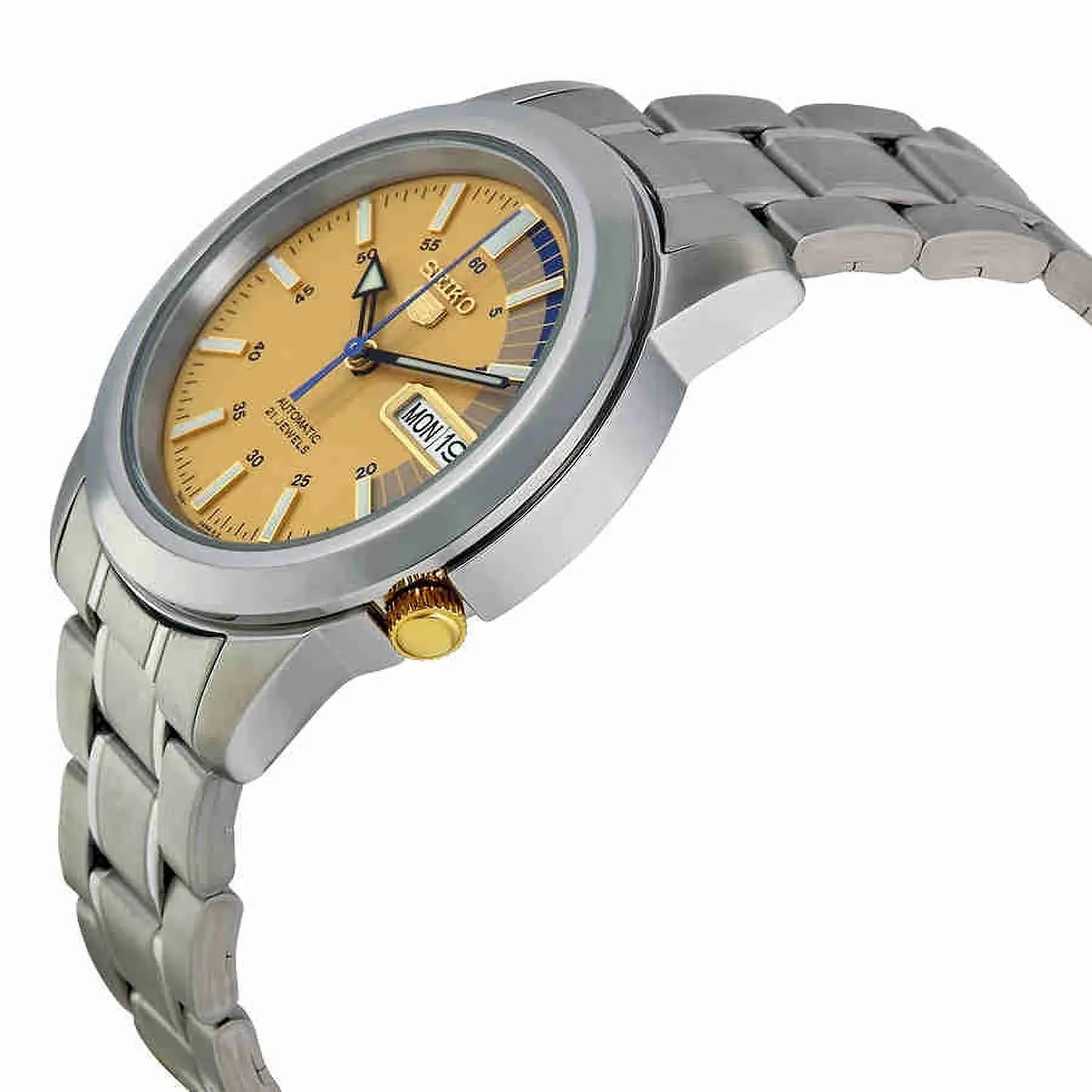 Seiko 5 SNKK29K1 21 Jewels Automatic Gold Dial Stainless Steel Men's Watch