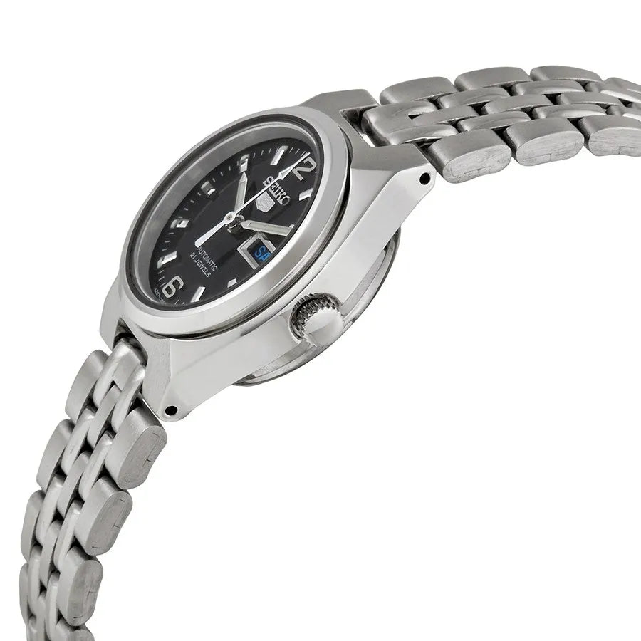 Seiko 5 SYMK33 21 Jewels Automatic Black Dial Stainless Steel Ladies Watch