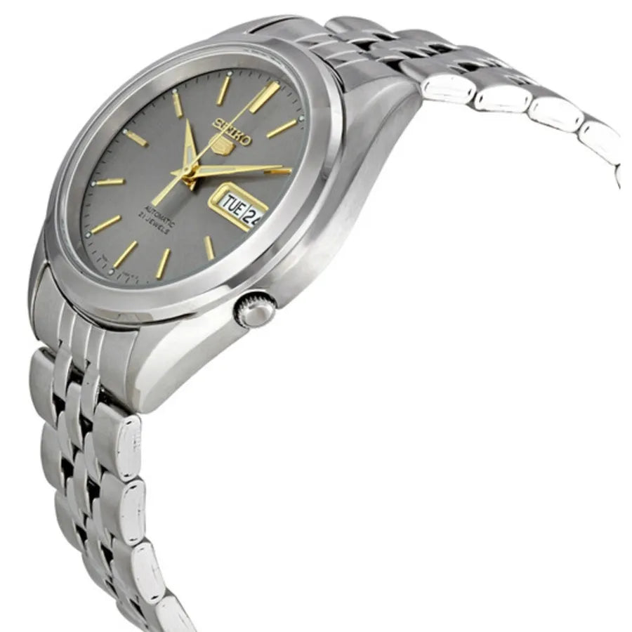 Seiko 5 SNKL19J1 21 Jewels Automatic Grey Dial Stainless Steel Men's Watch