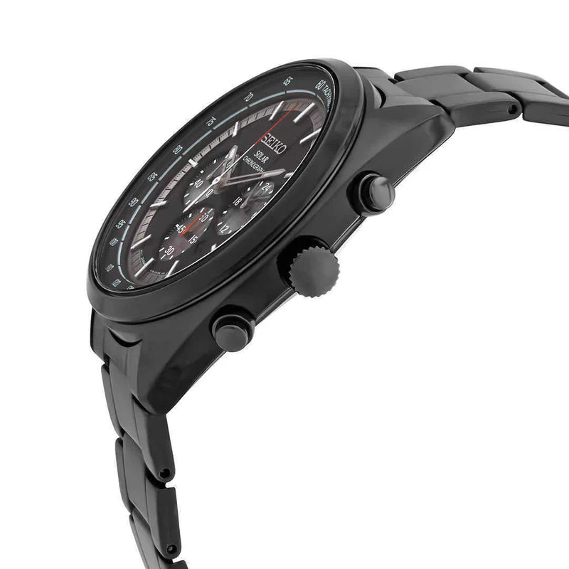 Seiko SSC623P1 Chronograph Solar Tachymeter Black Dial Stainless Steel Men's Watch