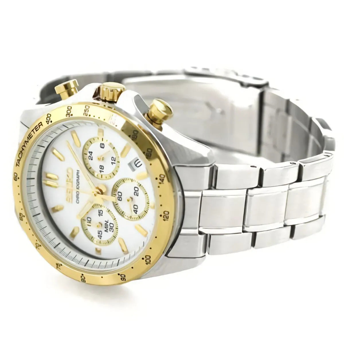 Seiko Spirit SBTR024 Chronograph White Dial Stainless Steel Men's Watch