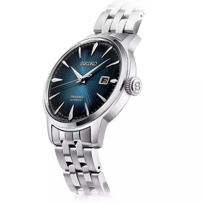 Seiko SRPB41J1 Presage Cocktail Time Blue Dial Stainless Steel Men's Watch