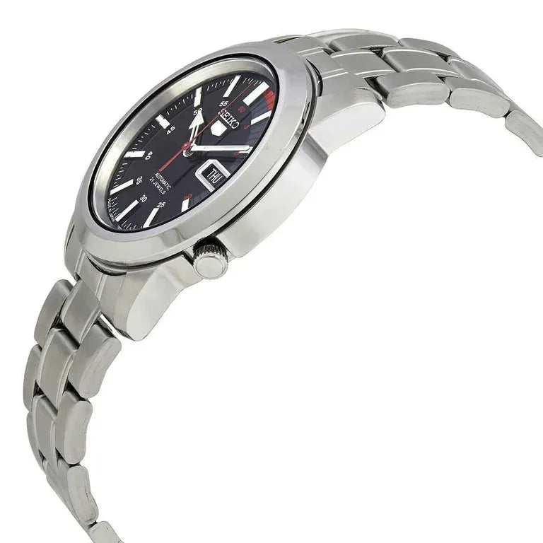 Seiko 5 SNKK31J1 21 Jewels Automatic Black Dial Stainless Steel Men's Watch