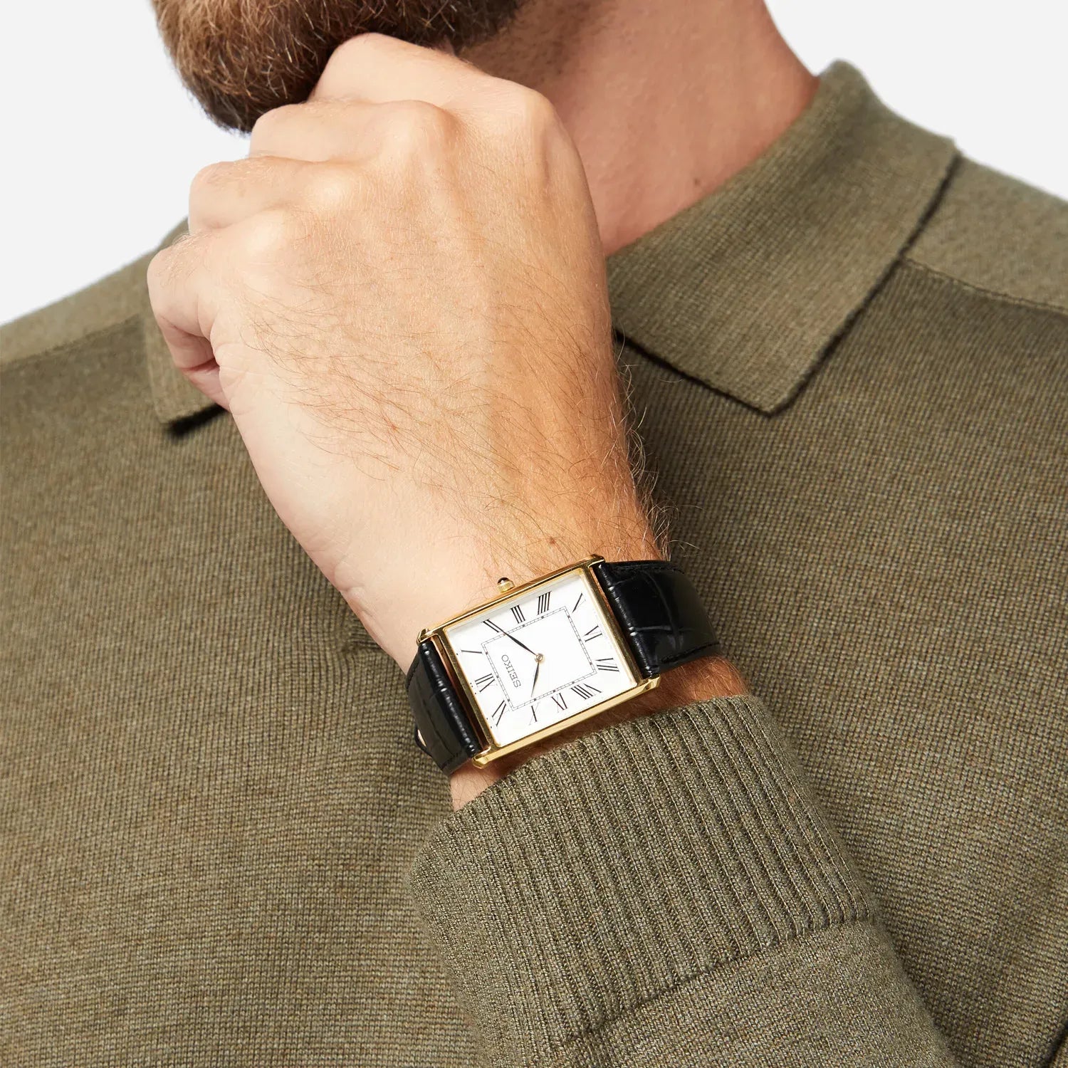Seiko Essentials SWR052P1 Gold Tone Leather Mens Watch – MonaWatch Seiko Essentials SWR052P1 Gold Tone Leather Mens Watch – MonaWatch