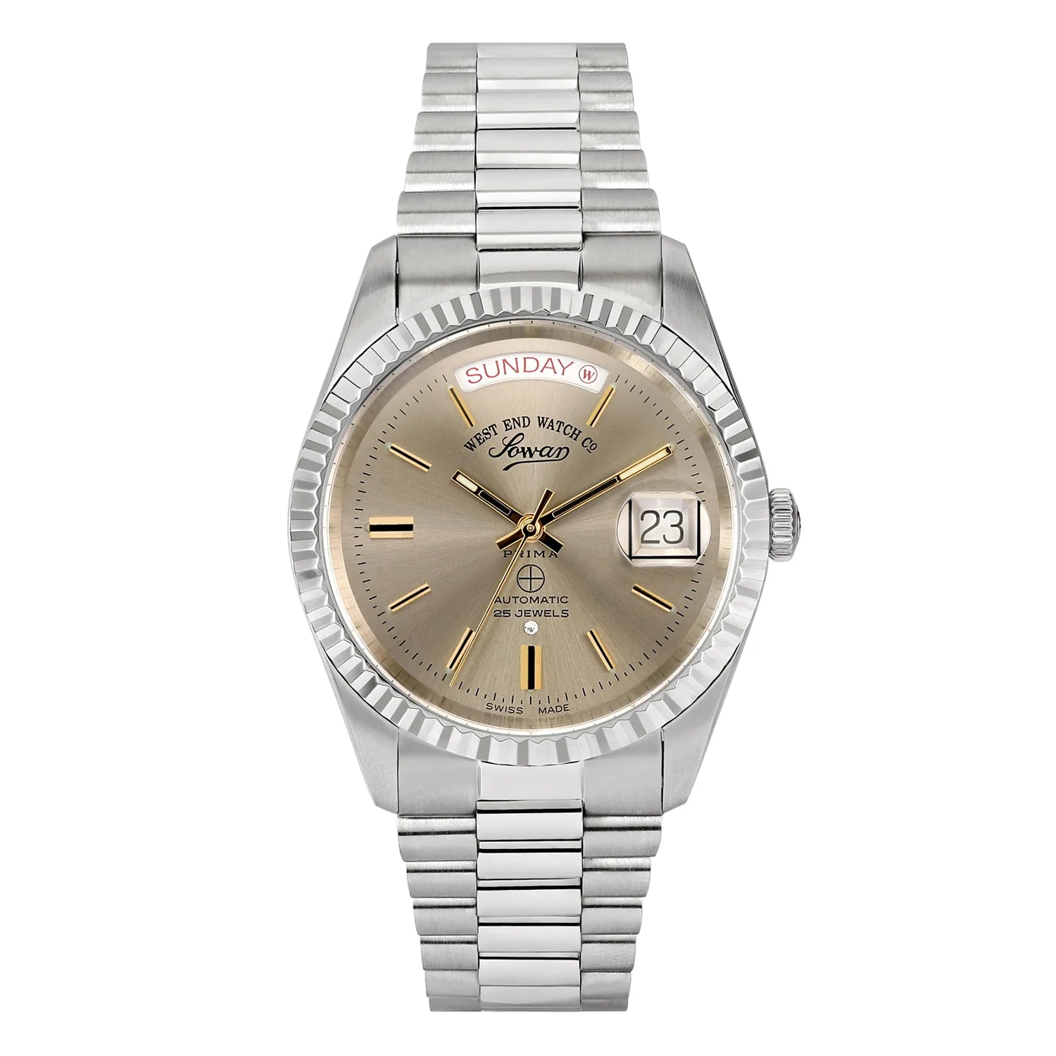 West End Automatic Analog The Classics 6828.10.3034Y Rhuthenium Dial 37mm Stainless Steel Unisex Watch