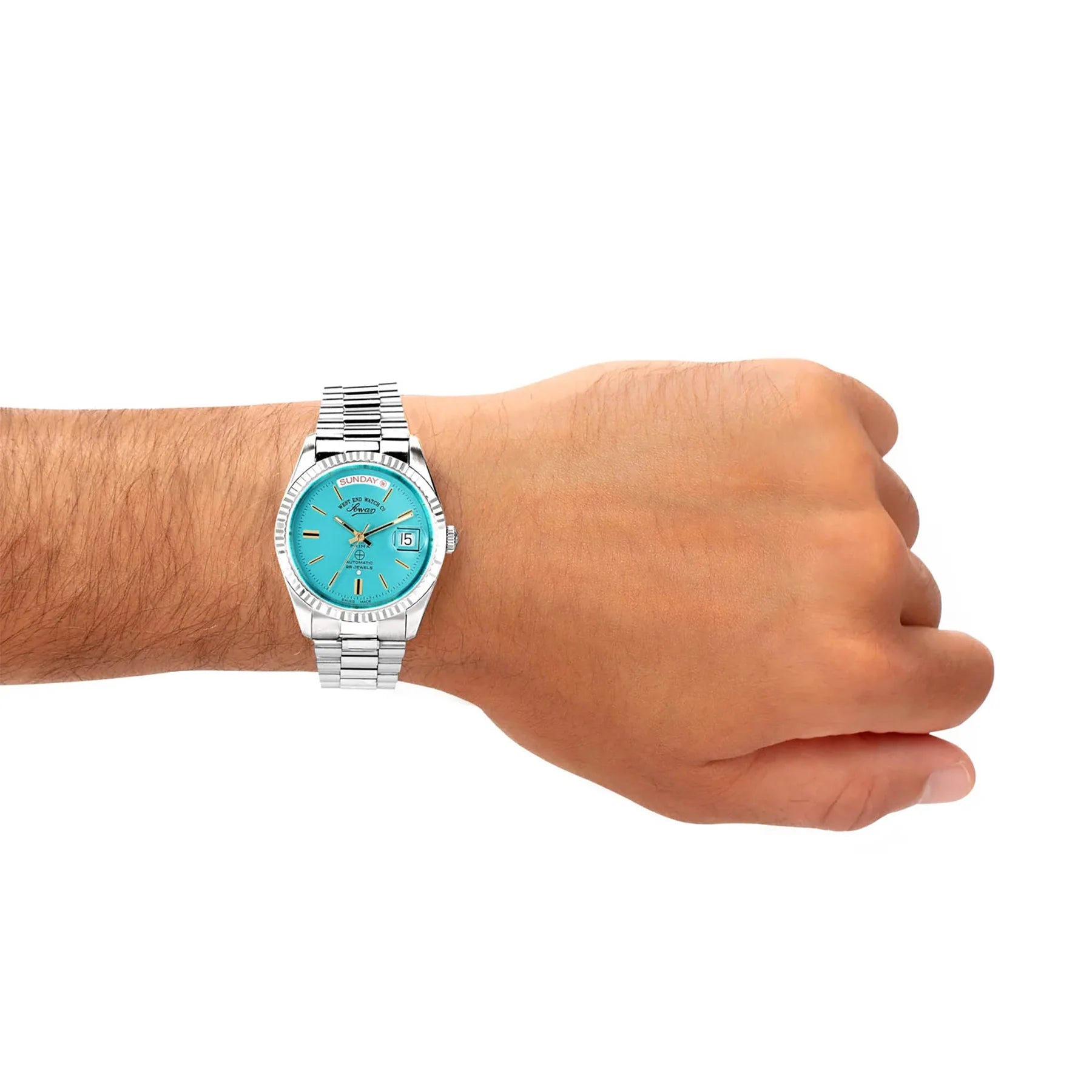 West End Automatic Analog The Classics 6828.10.3337Y Turquoise Dial 37mm Stainless Steel Unisex Watch