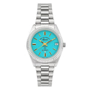 West End The Classics Automatic 6858.10.3337Y Turquoise Dial & Stainless Steel Women's Watch
