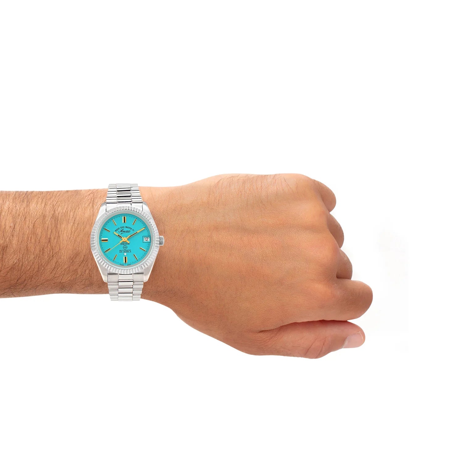 West End The Classics Automatic 6858.10.3337Y Turquoise Dial & Stainless Steel Women's Watch