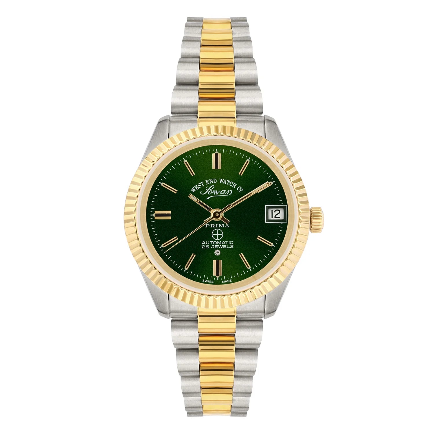 West End The Classics Automatic 6858.20.3330Y Green Dial & Two-Tone Stainless Steel Women's Watch