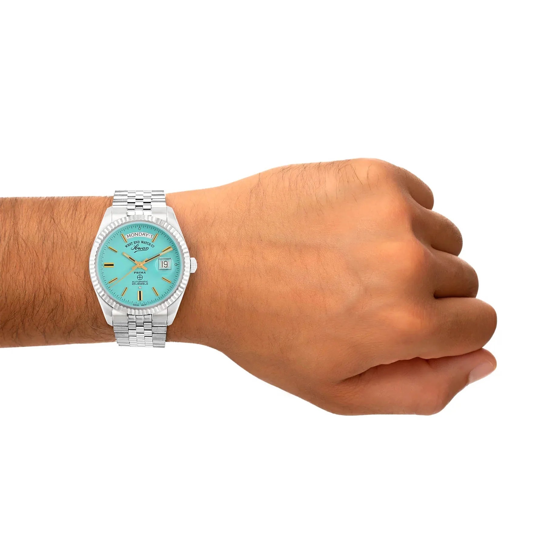 West End Automatic Analog The Classics XL 6868.10.3337Y Turquoise Dial 41mm Stainless Steel Men's Watch