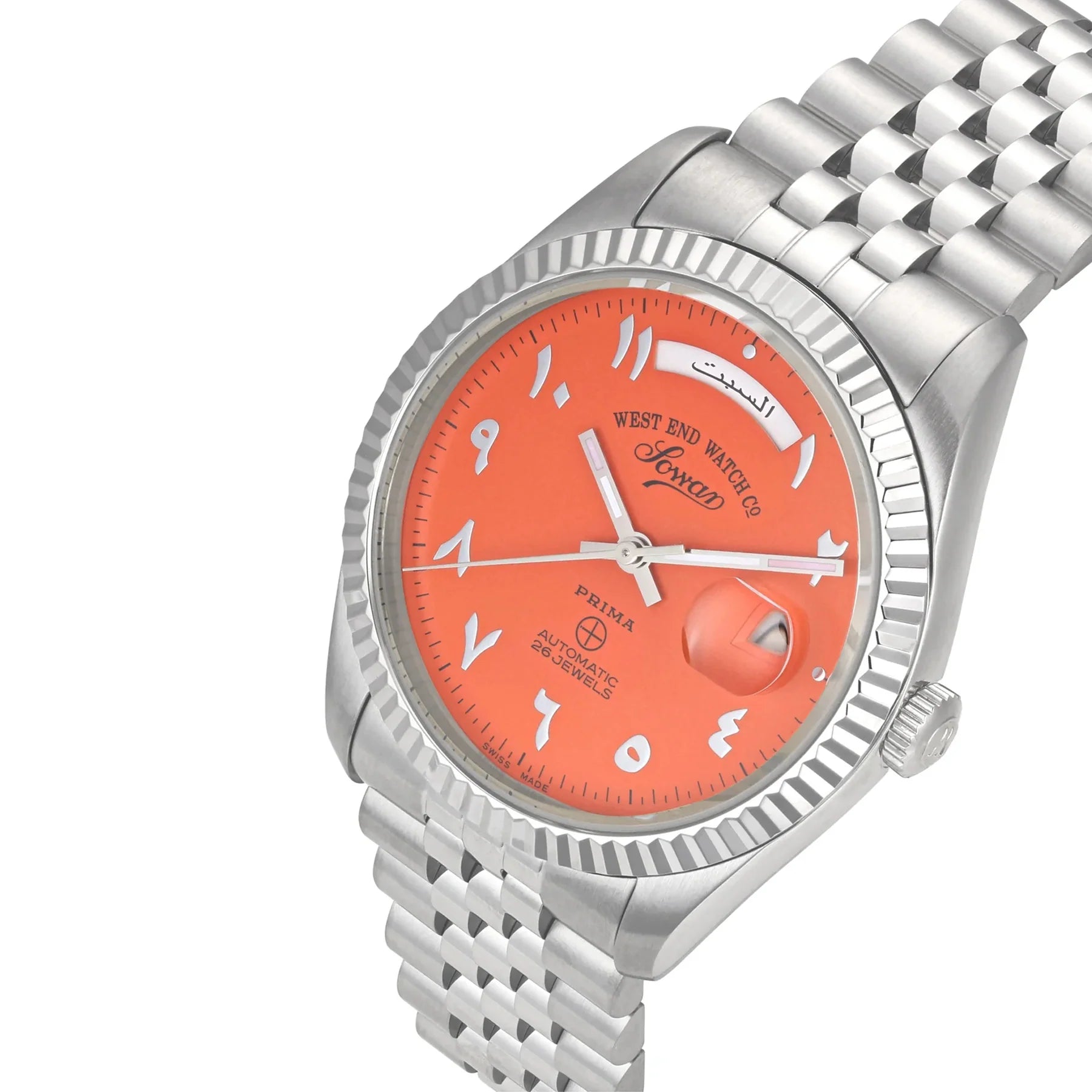 West End Automatic Analog The Classics 6868.10.3379N Orange Dial 41mm Stainless Steel Men's Watch