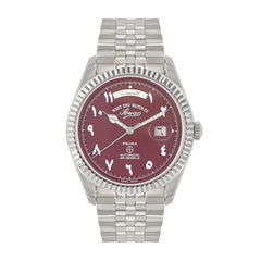 West End The Classics XL Automatic 6868.10.H-MAROON Maroon Dial Stainless Steel Men's Watch