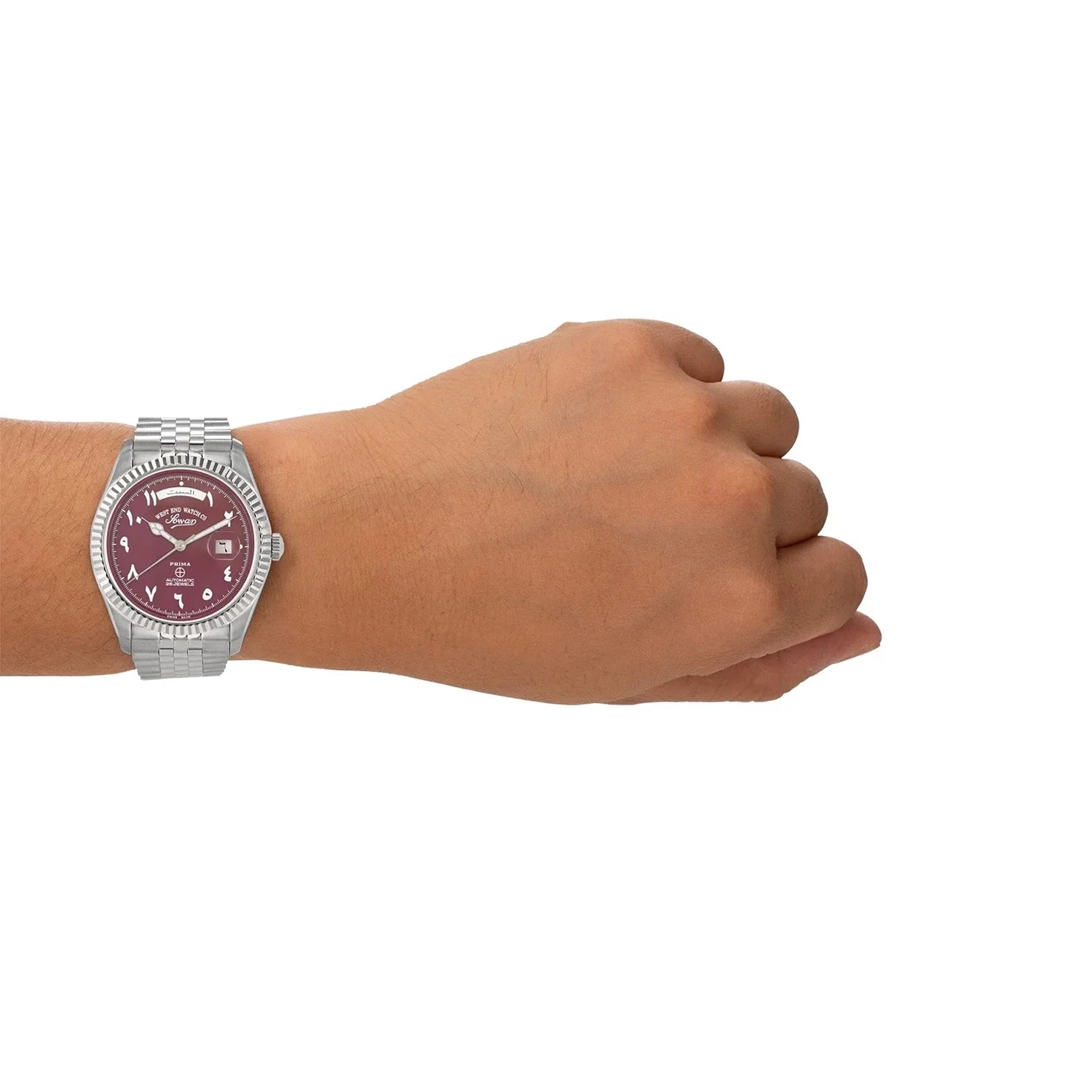 West End The Classics XL Automatic 6868.10.H-MAROON Maroon Dial Stainless Steel Men's Watch