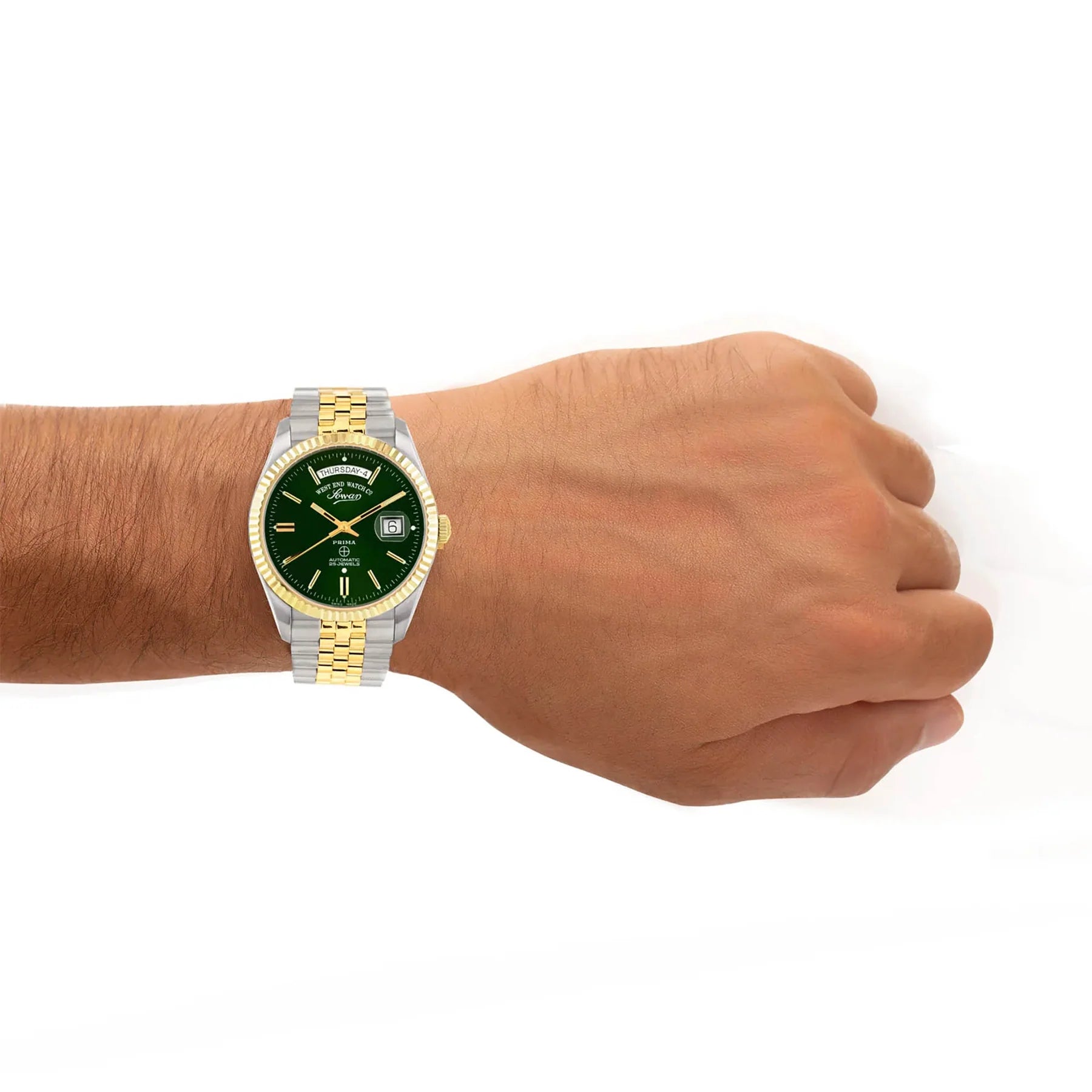 West End The Classics XL Automatic 6868.20.3330Y Green Dial Two-Tone Stainless Steel  Men's Watch