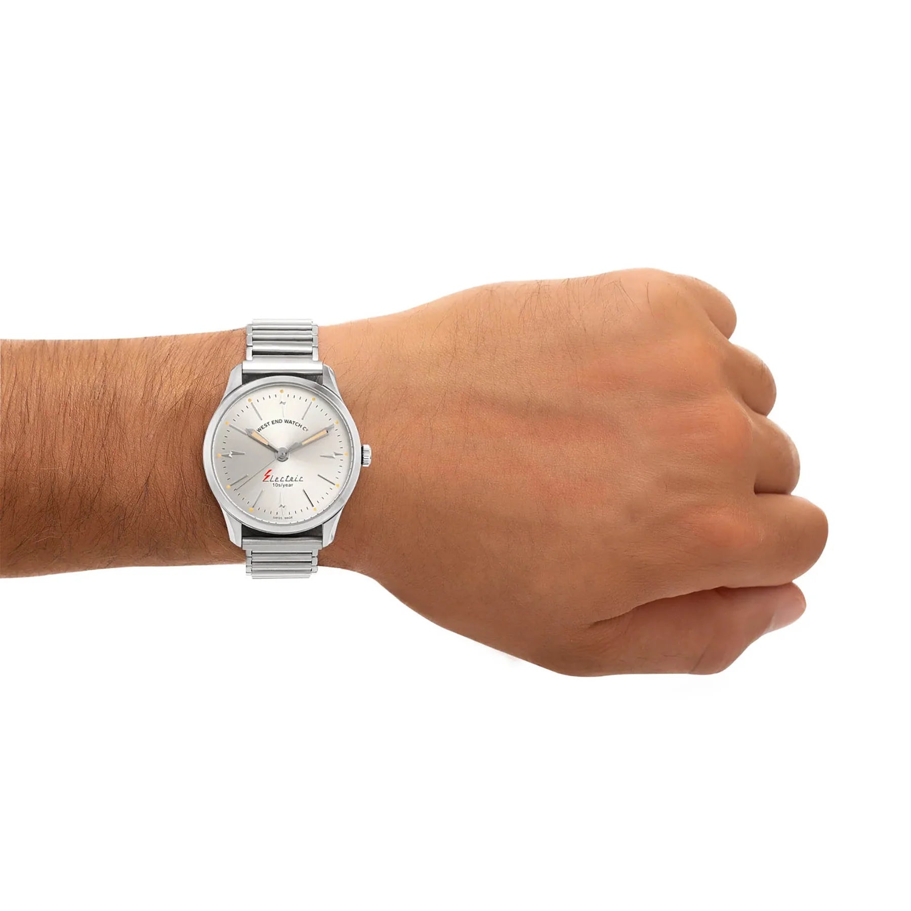 West End Electric Quartz 6874.10.3368N Silver Dial Stainless Steel Men's Watch